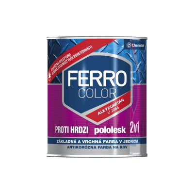 FERRO COLOR U-2066 antikorozní barva polelesklá 2v1 2,5 l RAL7016 – Hledejceny.cz