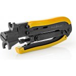 Nedis Kompresní kleště na F-Konektory RG58, RG59, RG6, RG7, RG11, tvrzená ocel (CSGG49530YE) – Hledejceny.cz