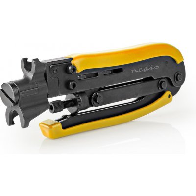 Nedis Kompresní kleště na F-Konektory RG58, RG59, RG6, RG7, RG11, tvrzená ocel (CSGG49530YE) – Hledejceny.cz