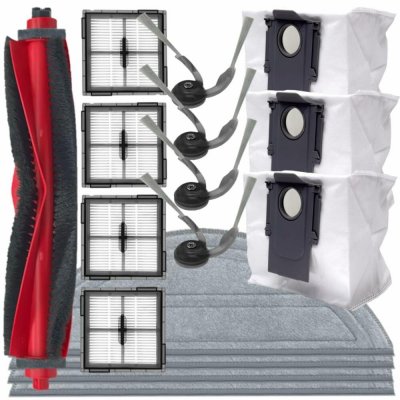 ES Parts Roborock Q10 V/VF Q10 S5 S8 Pro+ kartáče HEPA filtry sáčky a mopy 16ks – Hledejceny.cz