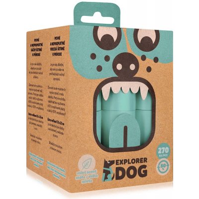 Explorer Dog Sáčky recyklované na psí exkrementy s vůní máty 270 ks – Zboží Mobilmania