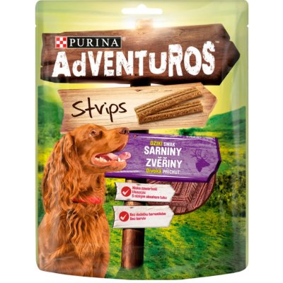 Purina Adventuros strips srnčí příchuť 90 g