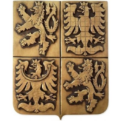 Patinovaný sádrový znak ČR - 33 x 40 cm – Hledejceny.cz