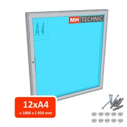 MH Technic venkovní informační vitrína MH60 1000 x 950 mm 12 x A4