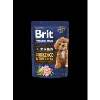 Brit Premium by Nature Adult Dog Fillets in Gravy Chicken & Green Peas 85 g – Hledejceny.cz