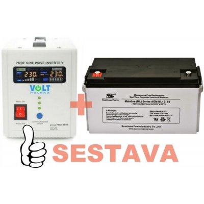 VSelektro záložní zdroj 300W sinus ZZ20 + AKU 65Ah – Zbozi.Blesk.cz