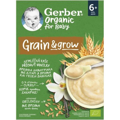 Gerber Organic for Baby Nemléčná kaše pšeničně-ovesná vanilka 200 g – Sleviste.cz