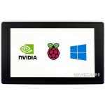 Waveshare 7" LCD (H) displej, 1024 × 600, HDMI, IPS, kapacitní, kryt – Sleviste.cz