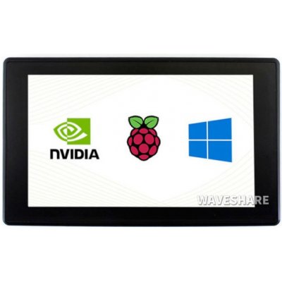 Waveshare 7" LCD (H) displej, 1024 × 600, HDMI, IPS, kapacitní, kryt – Sleviste.cz