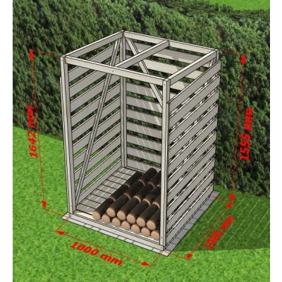 Naše Záhony DR-01-10-10-15-95 1000x1000x1500mm přírodní-smrk – HobbyKompas.cz