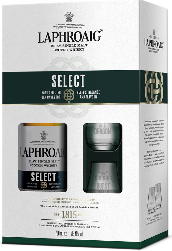 Laphroaig Select 40% 0,7 l (dárkové balení 2 sklenice)