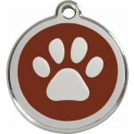 Red Dingo známka Paw Print Brown Tlapka hnědá M 30 mm – Zboží Dáma