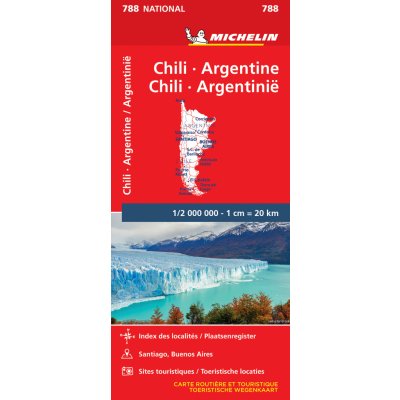 Michelin vydavatelství mapa Chile, Argentina 1:2 mil.