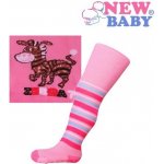 New Baby Bavlněné punčocháčky s ABS růžové zebra – Zboží Mobilmania