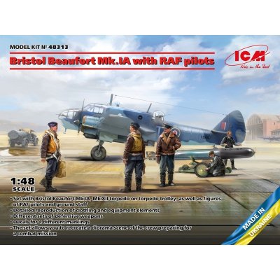 ICM Bristol Beaufort Mk.IA with RAF pilots 48313 1:48