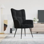 vidaXL 328101 relaxační černé samet – Zboží Dáma