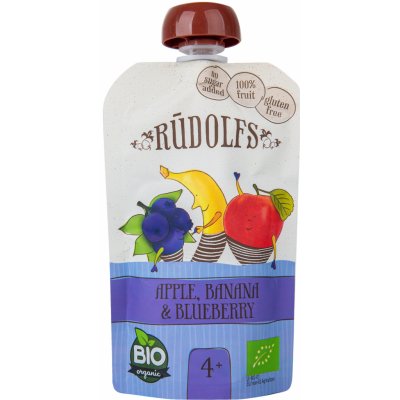 Rudolfs BIO kapsička jablko banán borůvka 110 g – Zboží Dáma