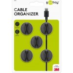 Goobay Držák na kabel na stůl 5ks černá 4040849950407 – Zboží Živě