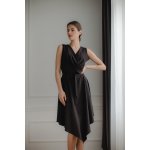Překládané šaty L080 black – Zboží Mobilmania