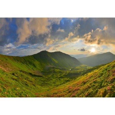 WEBLUX 86452003 Fototapeta papír Sunset in summer mountains Západ slunce v letních horách rozměry 184 x 128 cm – Zbozi.Blesk.cz