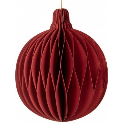 Červená vánoční ozdoba z papíru koule Harmonic I 10 cm – Hledejceny.cz