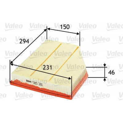 Vzduchový filtr VALEO 585281 – Hledejceny.cz