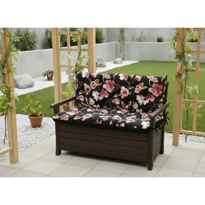 MyBestHome Prošívané sezení Markus na zahradní lavici vzor 65 sedák s opěrkou 100 x 60 x 50 cm – Hledejceny.cz