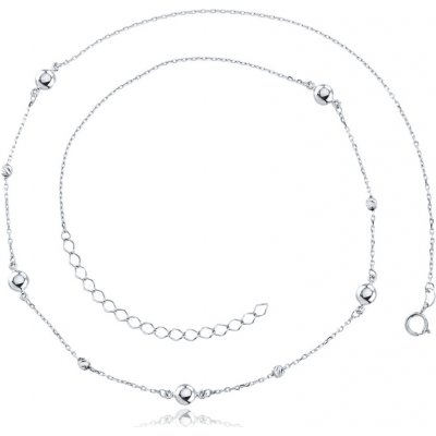Minet Zlatý náhrdelník z bílého zlata s kuličkami JMG0226WSN48 – Hledejceny.cz