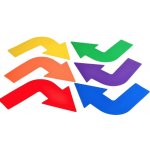 Kock Sport Značka na podlahu šipka odbočující žlutá – Zboží Dáma