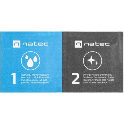 NATEC Sanitazing wipes Raccoon wet dry 50 ks – Zboží Dáma