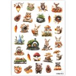 MINIMEE Papírové samolepky v aršíku A5 Podzimní lesňátka – Sleviste.cz