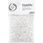 Pevné elastické gumičky do vlasů 500 ks – průhledné – Sleviste.cz