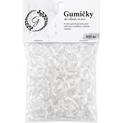 Pevné elastické gumičky do vlasů 500 ks – průhledné – Sleviste.cz
