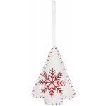 H&L Závěsná vánoční dekorace Strom, 10cm, bílá – Hledejceny.cz