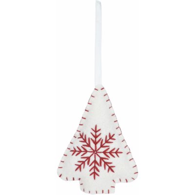 H&L Závěsná vánoční dekorace Strom, 10cm, bílá – Hledejceny.cz