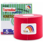 Temtex kinesio tape Tourmaline, červená tejpovací páska 5cm x 5m