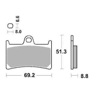 Brzdové destičky DP Brakes přední YAMAHA FZS 600 Fazer, SP rok 98-03