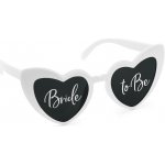 PartyDeco PartyDeco Brýle Bride to Be - Bílé srdíčka – Sleviste.cz