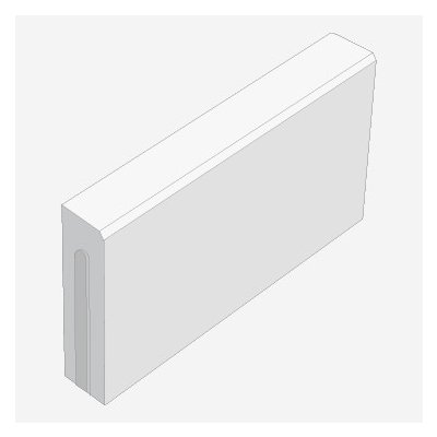 Presbeton obrubník ABO 8-10 50 x 8 x 25 cm přírodní beton 1 ks – HobbyKompas.cz