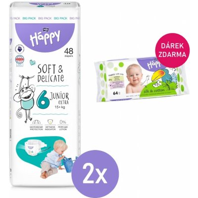 Bella Happy 6 JUNIOR EXTRA Big Pack 15+kg 2x 48 ks – Zbozi.Blesk.cz