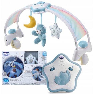 Chicco Rainbow hrající panel First Dreams Sky na postýlku s hračkami modrý – Zbozi.Blesk.cz