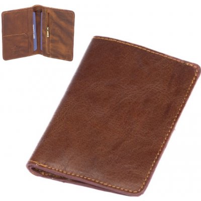 Buffalo Wild kožená dokladovka Hnědá – Zboží Živě