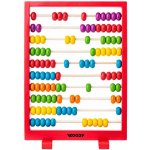 Woody Dřevěné počítadlo 100 kuliček červená 26 cm – Sleviste.cz