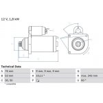BOSCH 0 986 016 990 Startér (0986016990)
