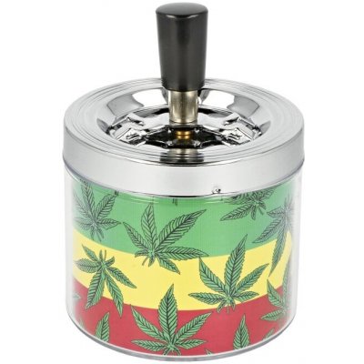 KRCZ Cigaretový popelník kovový otočný Rasta 9cm – Zboží Dáma