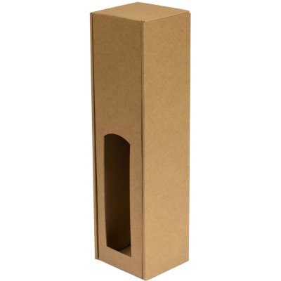 Dárková krabice na víno 85x350x85 mm, 1 x 0,75 l, hnědá - kraft – Zboží Dáma
