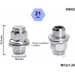 Kolová matice M12x1,25 zavřená s plochou podložkou, klíč 21, DNIS02, výška 37,5 mm | Zboží Auto