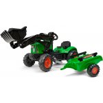 FALK Traktor šlapací SuperCharger zelený s přední lžící a valníkem – Zboží Dáma