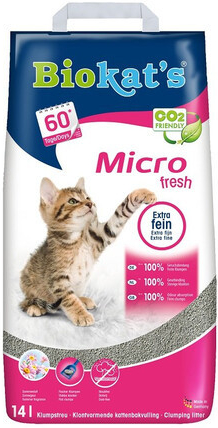 Biokat’s Micro Fresh bentonitové pro kočky 14 l
