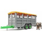 Bruder 2227 Přívěs na hospodářská zvířata velký + kráva – Zboží Dáma